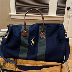 Polo by Ralph Lauren Blue and Green Duffel Bag